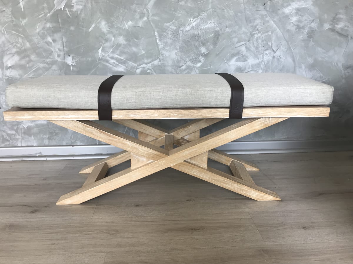 Banqueta cruceta madera