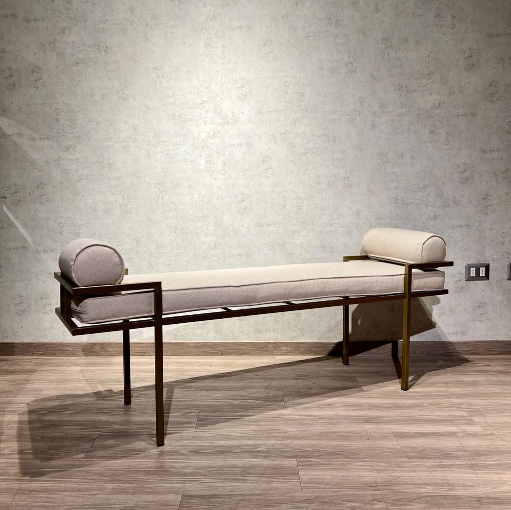 Banqueta Antonieta Dorada 150x40cm