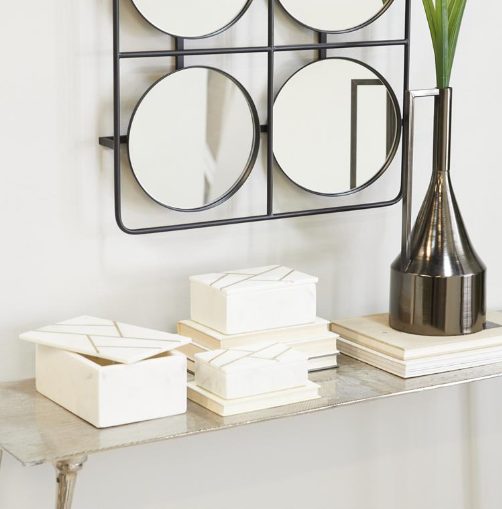 Caja marmol Blanca21L