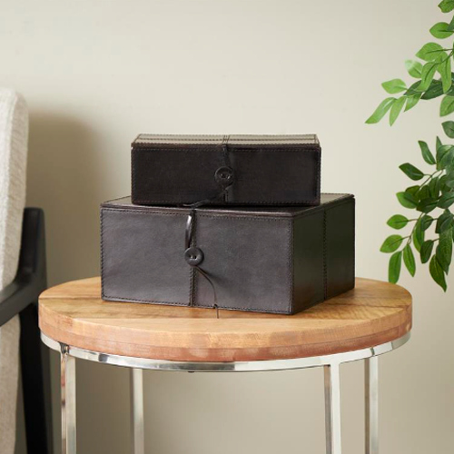 Caja cuero Piano M