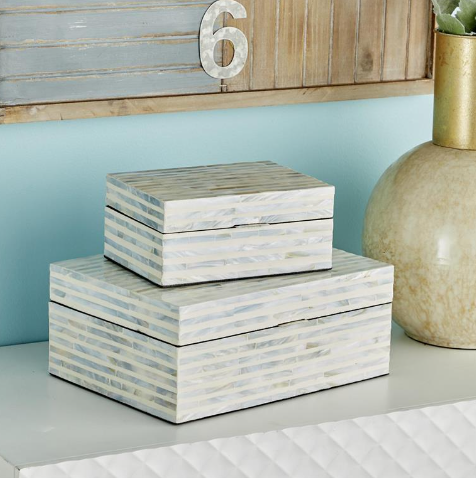 Caja Nácar White L