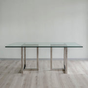 Mesa  de comedor Base T  Acero Opaco