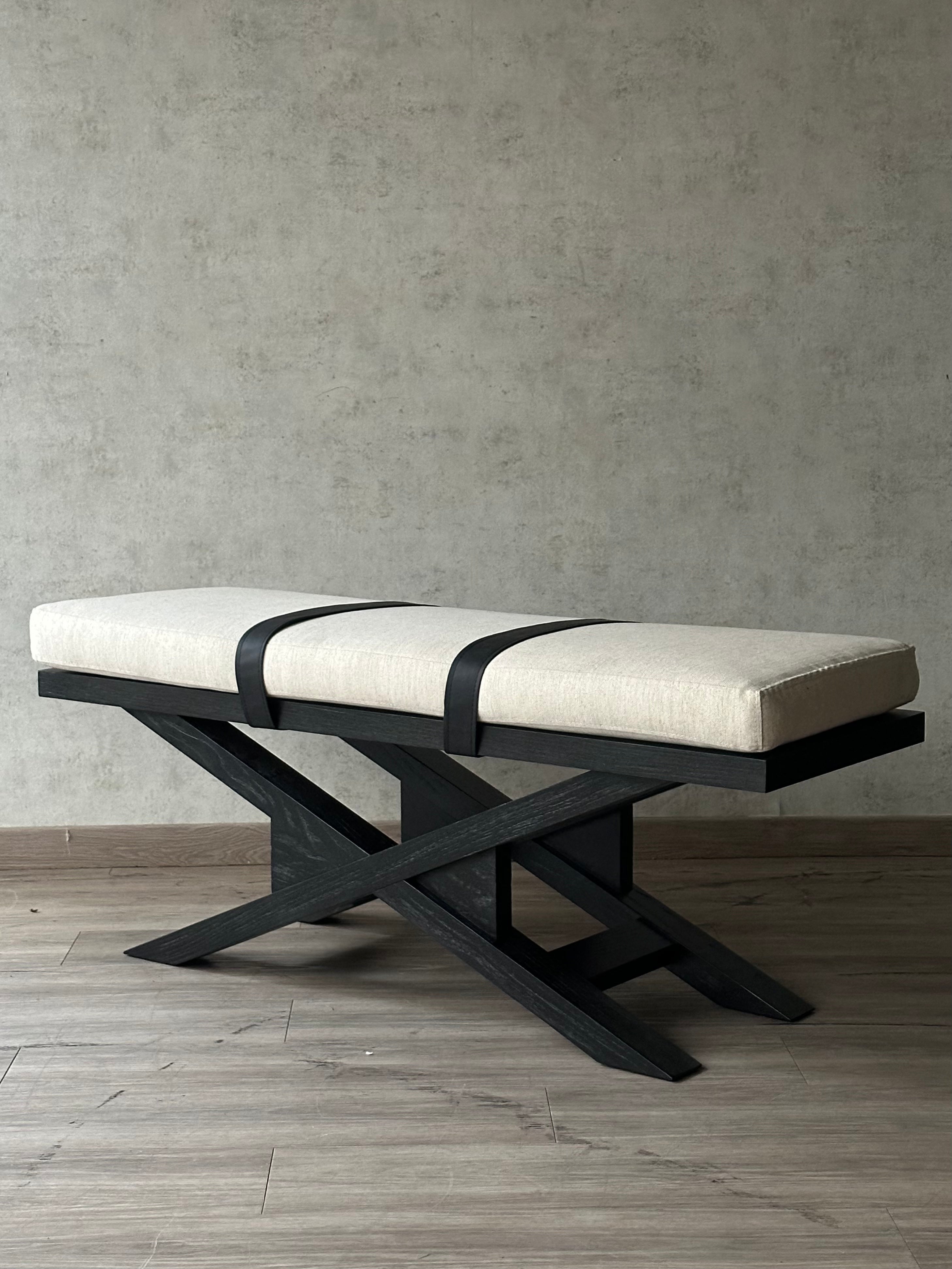 Banqueta cruceta madera