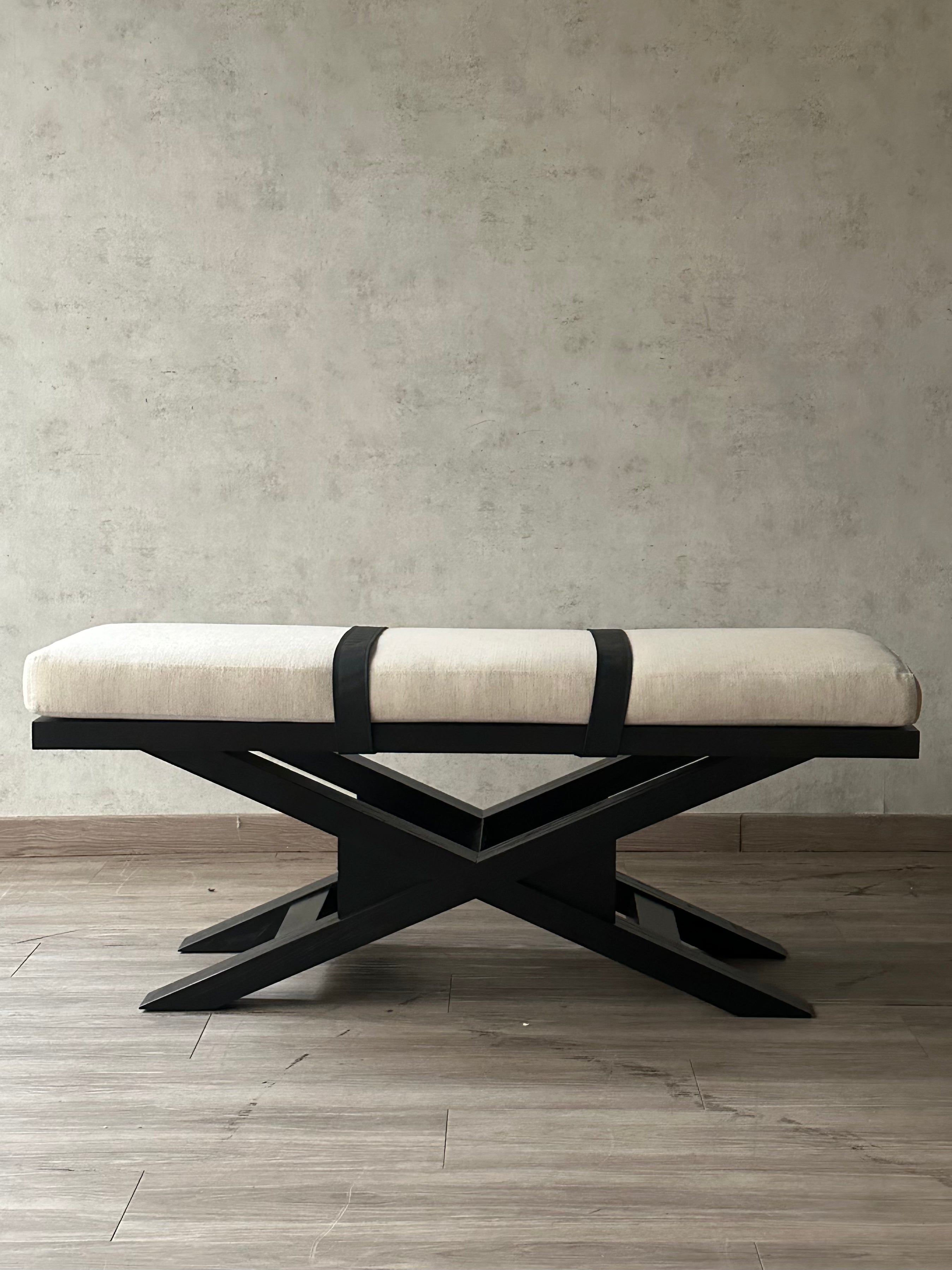 Banqueta cruceta madera
